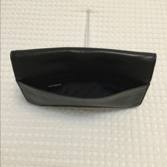 ✈️LEVENGER Black Leather Clutch Pouch w/ Dust Bag EUC - Picture 3 of 6